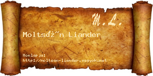 Moltsán Liander névjegykártya